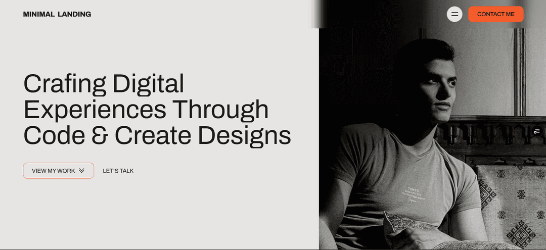 Minimal Landing for Branding